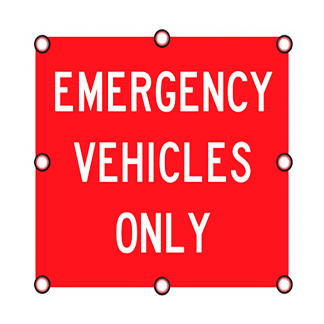 TS40 Flashing Emergency Vehicles Only Sign day