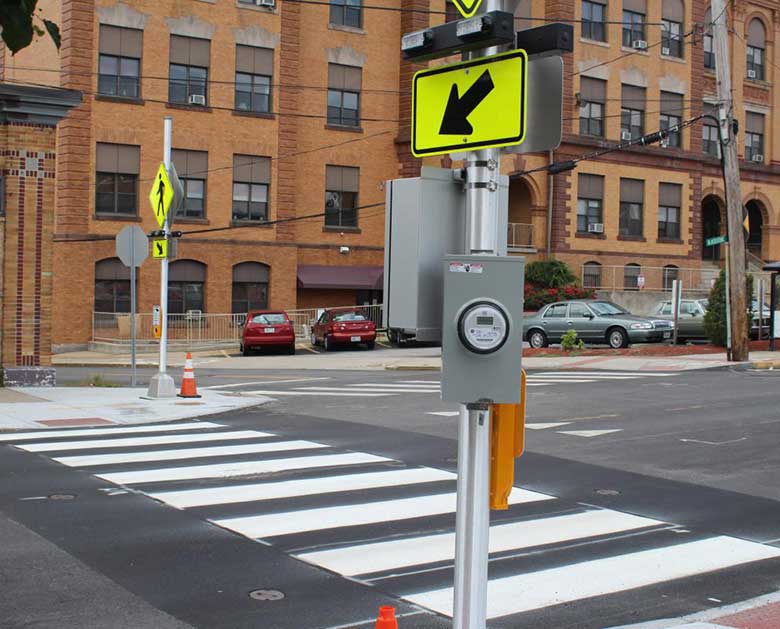 Crosswalk Lights in Pawtucket, Rhode Island Installed to Improve Safety