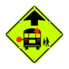 TS40 Flashing School Bus Stop Ahead Sign S3-1