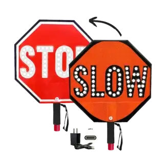 18 inch STOP STOP LED Handheld Paddle