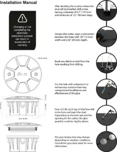 TS-SR-70C LED Road Stud installation