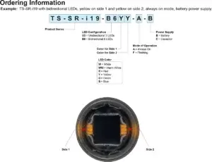 TS-SR-i19 Solar LED Road Stud ordering info
